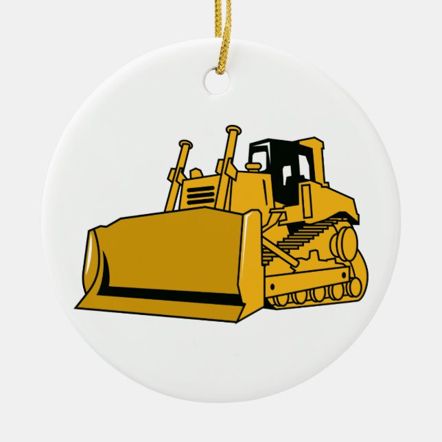 Décoration En Céramique Bulldozer (Devant)