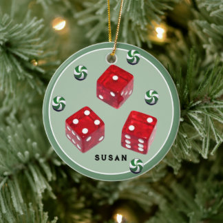 Décoration En Céramique Bunco Christmas Ceramic Ornament