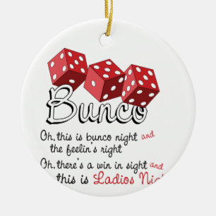 Décoration En Céramique Bunco Dice Game