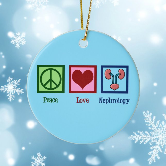 Décoration En Céramique Bureau de néphrologue Peace Love (Créateur téléchargé)