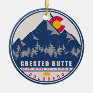 Décoration En Céramique Butte de Crête Colorado Retro Sunset Souvenirs