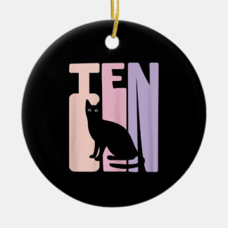 Décoration En Céramique Cadeau 10e anniversaire | Ventilateur de chats mig