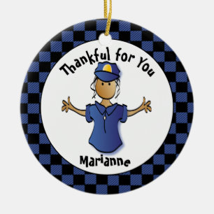 Décoration En Céramique Cadeau amusant de la police - Joli Fière de vous 