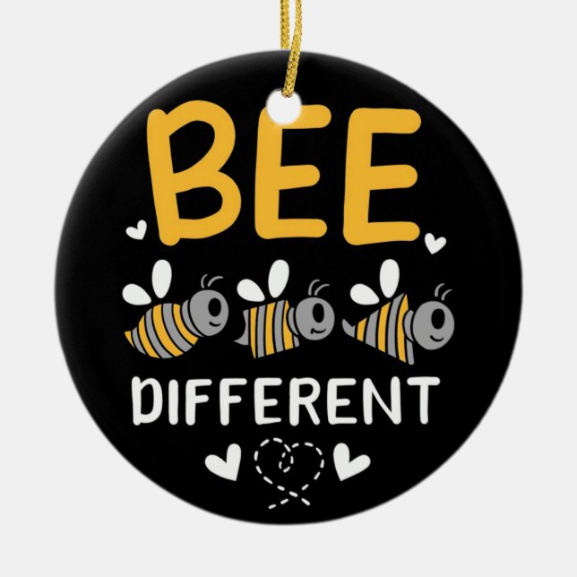 Décoration En Céramique Cadeau apiculteur | Abeille différente (Devant)