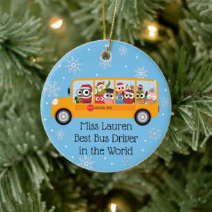 Décoration En Céramique Cadeau d'aide personnalisé pour chauffeur de bus