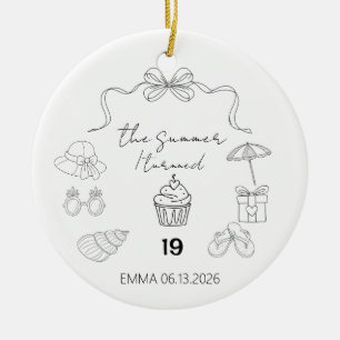 Décoration En Céramique Cadeau de 19e anniversaire pour fille Milestone An