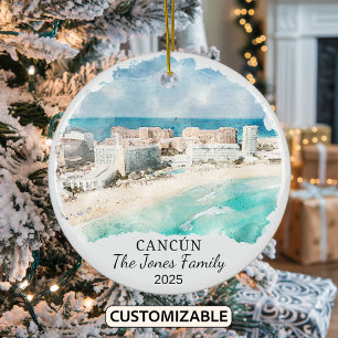 Décoration En Céramique Cadeau de Cancun personnalisé, Mexique