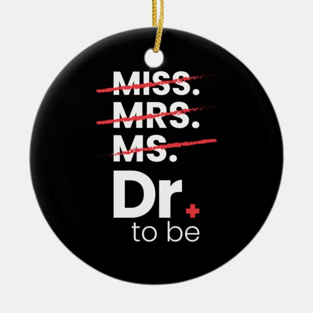 Décoration En Céramique Cadeau de diplôme | Docteur (Devant)