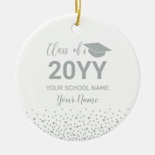 Décoration En Céramique Cadeau de fin d'études personnalisé en argent Noël