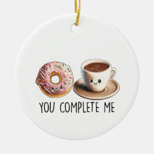 Décoration En Céramique Cadeau de la Saint-Valentin Café Tu Me Complètes
