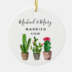 Décoration En Céramique Cadeau de mariage personnalisé Cactus pour jeunes 
