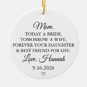 Décoration En Céramique Cadeau de Mariage Personnalisé pour Maman