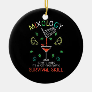 Décoration En Céramique Cadeau de Noël   Bartender Mixologue
