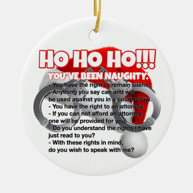 Décoration En Céramique Cadeau de Noël du policier (Devant)