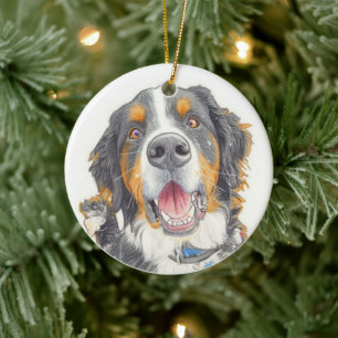 Décoration En Céramique Cadeau de Noël pour chiot