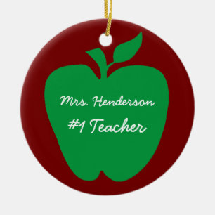 Décoration En Céramique Cadeau de pomme verte de l'enseignant de l'école 