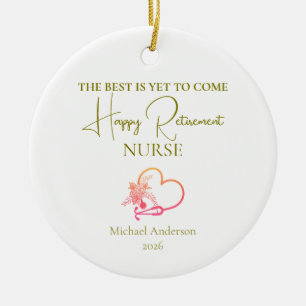Décoration En Céramique Cadeau de retraite pour infirmière Le meilleur est