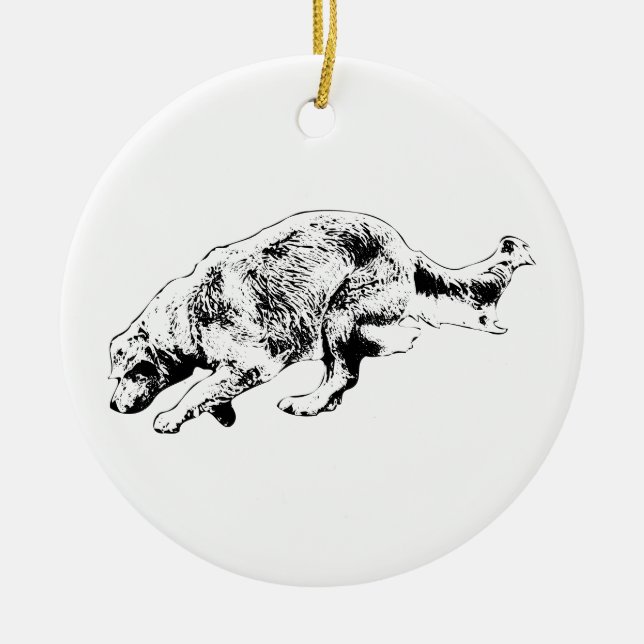 Décoration En Céramique Cadeau doré Ready-Set-Joy (Devant)