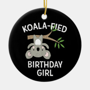 Décoration En Céramique Cadeau drôle de fille d'anniversaire avec un koala