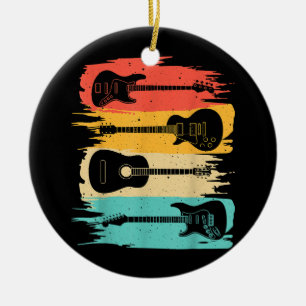 Décoration En Céramique Cadeau Guitare vintage Pour Hommes Musique Musique