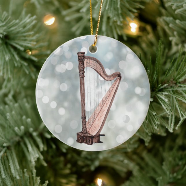 Décoration En Céramique Cadeau Harp Ornament Music (Arbre)