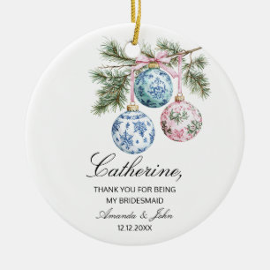 Décoration En Céramique Cadeau mariage à la servante d'honneur Noël