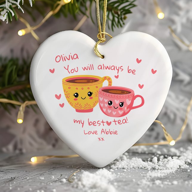 Décoration En Céramique Cadeau personnalisé Coeurs de Bestie (Créateur téléchargé)