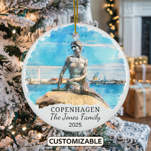 Décoration En Céramique Cadeau personnalisé Copenhague Ornament, Danemark