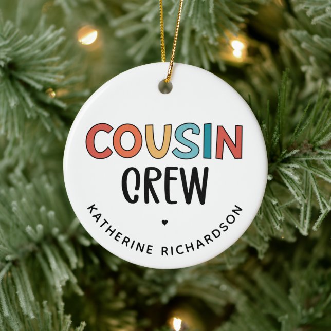 Décoration En Céramique Cadeau personnalisé de cousins jumelés Cousins (Arbre)