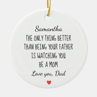 Décoration En Céramique Cadeau personnalisé de père à fille "Vous regarder