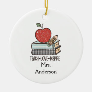 Décoration En Céramique Cadeau personnalisé Enseigner Amour Inspirer pour 