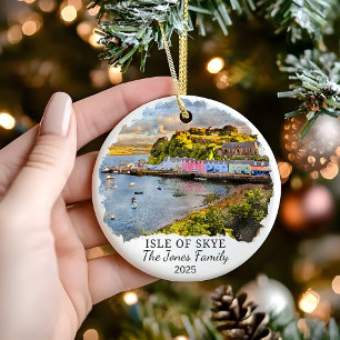Décoration En Céramique Cadeau personnalisé Isle of Skye Ornament, Écosse