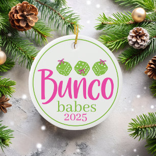 Décoration En Céramique Cadeau personnalisé Noël Bunco Babes Préparé Coque