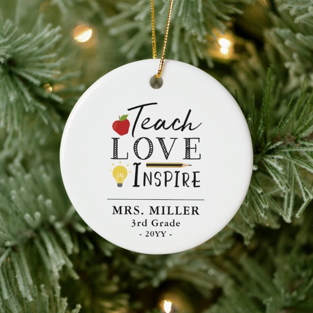 Décoration En Céramique Cadeau personnalisé pour enseignant personnalisé (Arbre)