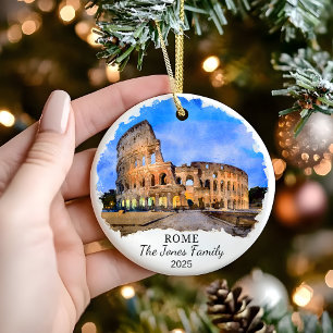 Décoration En Céramique Cadeau personnalisé Rome Ornament, Italie