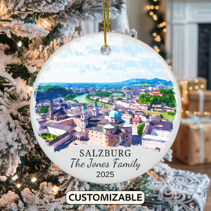 Décoration En Céramique Cadeau personnalisé Salzburg Ornement, Autriche