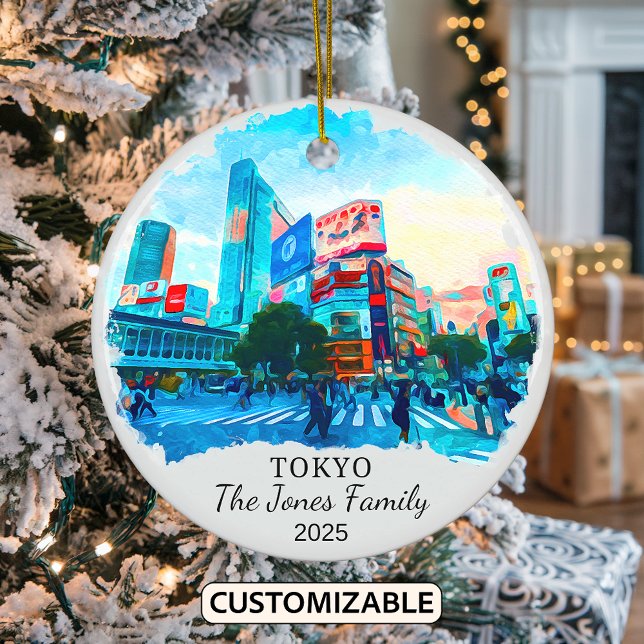 Décoration En Céramique Cadeau personnalisé Tokyo Ornament, Japon (Créateur téléchargé)