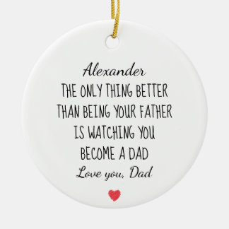 Décoration En Céramique Cadeau pour fils de papa qui vous regarde devenir