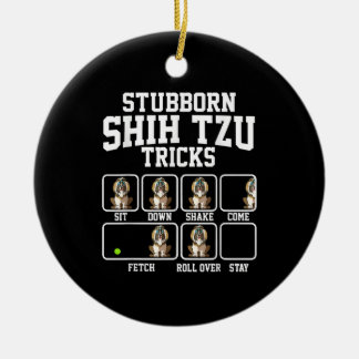 Décoration En Céramique Cadeau Shih Tzu |Amoureux des chiens de Tricks de 