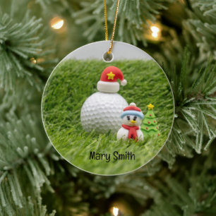 Décoration En Céramique Cadeaux de Noël sur le thème du golf pour Golfer