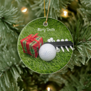 Décoration En Céramique Cadeaux de Noël sur le thème du golf pour Golfer