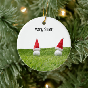 Décoration En Céramique Cadeaux de Noël sur le thème du golf pour Golfer