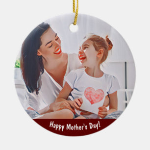 Décoration En Céramique Cadre d'amour pour maman au coeur