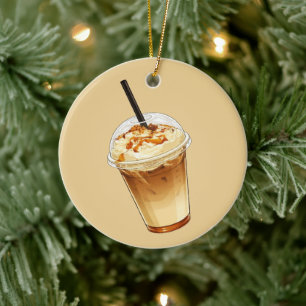 Décoration En Céramique Café glacé au caramel et aux noix
