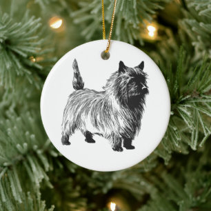 Décoration En Céramique Cairn Terrier - Vintage