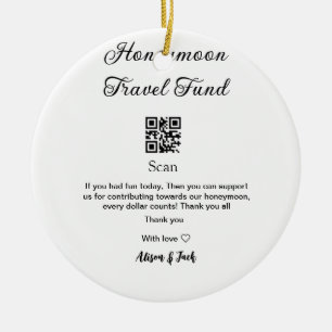 Décoration En Céramique Caisse de lune de miel scannez le code QR ajouter