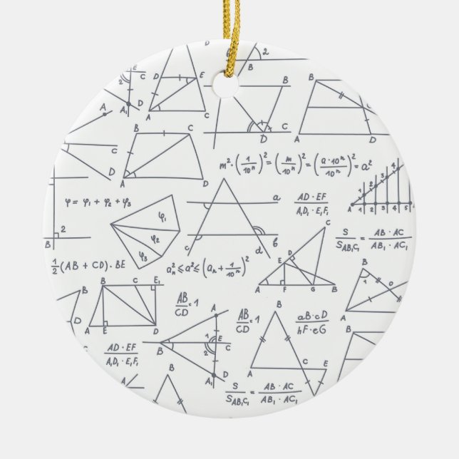 Décoration En Céramique Calculs mathématiques écrits illustrations (Devant)