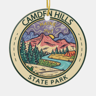 Décoration En Céramique Camden Hills State Park Maine Badge