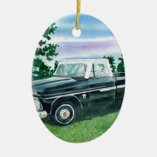Décoration En Céramique camion de Chevrolet des années 1960