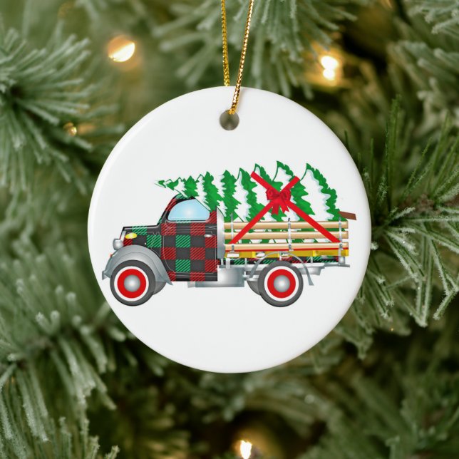 Décoration En Céramique Camion de Christma (Arbre)